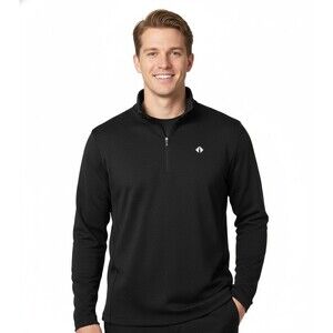 Nike Pullover Golf Cover Up Mens XL 1/4 Zip Black Athleisure NWT